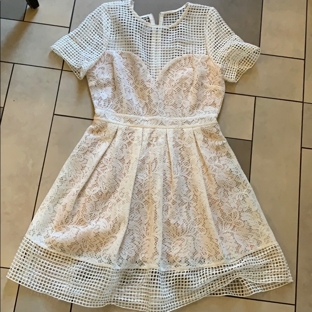 Just Me white lace cocktail dress Size L